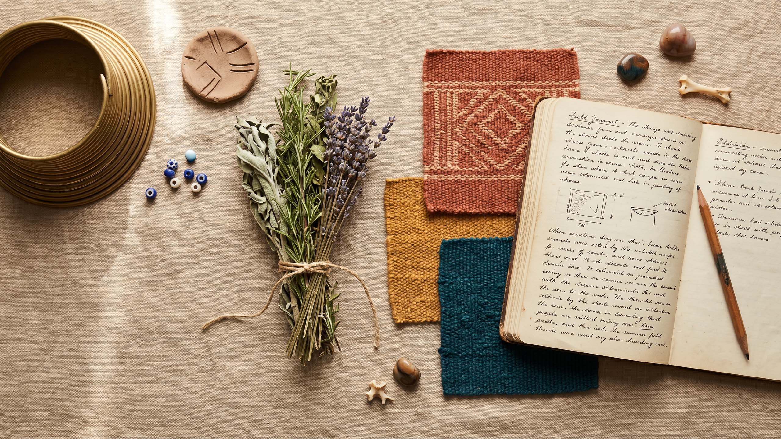 Culture and traditions elements flat lay.